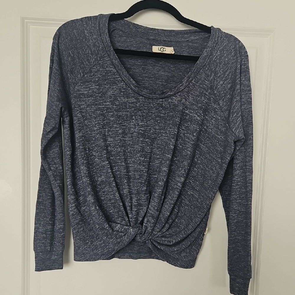 UGG Women's Charcoal Twist Front Long Sleeve Top